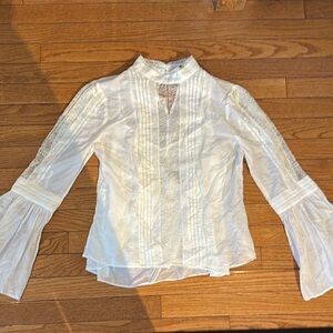 Elegant White Lace Women's Top